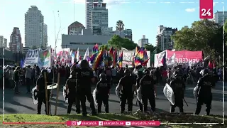 People protest in Buenos Aires in support of Venezuela's Maduro