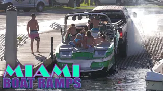 OMG! The Trailer Axle Broke on the Ramp | Miami Boat Ramps | Boynton Beach | Broncos Guru|Wavy Boats