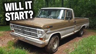 WILL IT START? Abandoned 1968 Ford F100 Ranger XLT