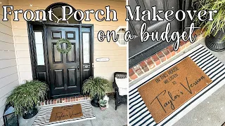 Front Porch Decorating Ideas | Small Front Porch Makeover on a Budget | Spring 2024 DIY Porch Decor