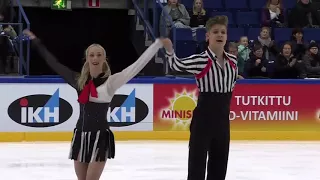 Николь Кузьмичева - Александр Синицын ПП Finlandia Trophy 2017-2018