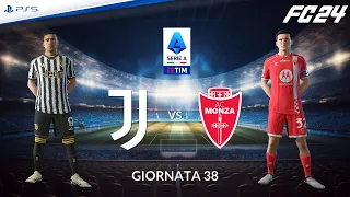 Juventus - Monza ⚽️ Serie A 2023/24 Realistic Match Prediction | FC 24