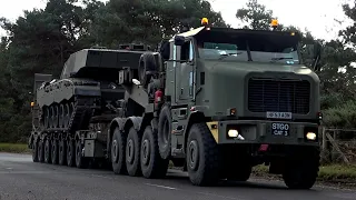 British Army Convoy Leaving Bovington Armour Centre