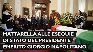 Mattarella alle Esequie di Stato del Presidente Emerito della Repubblica Giorgio Napolitano