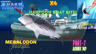 Megalodon Shark | Harpoon Boat Bite Mission | Part-7 | No Commentary | Hungry Shark Evolution