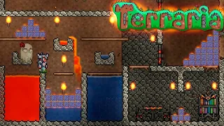 Строю фабрику Обсидиана прямо Дома - Вода и Лава бесконечная в Террария - Terraria