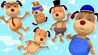 Five Little Dogs | Kindergarten Nursery Rhymes For Children by Farmees