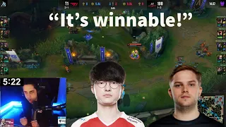 IWillDominate Gets Hopeful As 100T Win The Early Game Teamfight Against T1!!