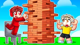 Cash vs Shady GIANT JENGA in Roblox!