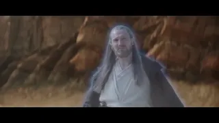 Obi Wan Kenobi speaks to Qui Gon Jinn force ghost