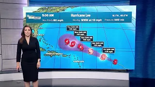 Hurricane Lee forecast, morning of Sept. 7, 2023