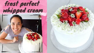 Decorating a Cake with Whipped Cream | Smoothing whipped cream for layer cakes