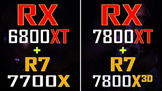 RYZEN 7 7700X vs RX 6800XT vs RYZEN 7 7800X3D vs RX 7800XT || PC GAMES TEST ||