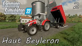 Sowing/Plowing/Spraying Liquid Fertiliser/Harvest Sorghum! l Timelapse l FS22 Haut Beyleron #2