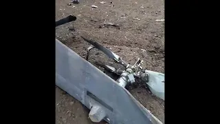 Wreckage of a Russian Air Force Mil Mi-24VM shot down by Ukrainian forces