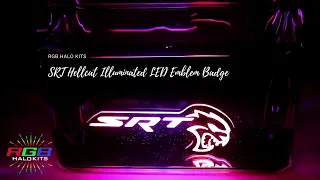 SRT Hellcat Illuminated LED Emblem Badge (RGBW or Flow Series)