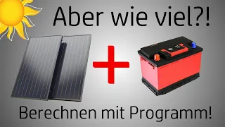 ☀️Solaranlage berechnen + 🖥️ Programm dafür | Wie viel Solarpower brauche ich? 🔋 | Plan the Van