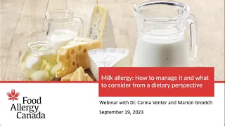 Webinar Milk allergy: How to manage it and what to consider from a dietary perspective