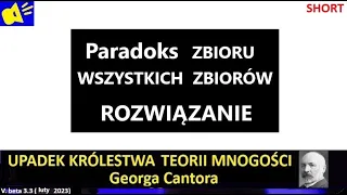 Paradoks zbioru wszystkich zbiorów ROZWIĄZANIE Teoria mnogości UPADA #shorts