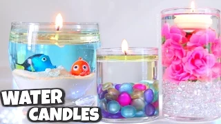 DIY WATER CANDLE - Vase Centerpiece Candles - How To | SoCraftastic