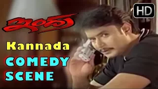 Darshan Double Acting Comedy | Kannada Comedy Scenes | Indra Kannada Movie | Bullet Prakash