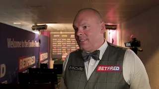 A snickers for Stuart Bingham, and he punishes mistakes