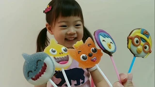 뽀로로 핑크퐁 아기상어 초콜릿사탕젤리놀이 pororo pinkfong babyshark chocolate candy jelly sing!