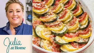 How to Make Cheesy Tomato Zucchini Casserole (Tian) | Julia at Home