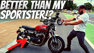 Is the Triumph Speed Twin BETTER Than the Harley Sportster for Long Distance!?