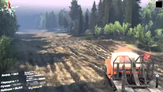 Грузовики на бездорожье УРАЛ 377 в грязи SPINTIRES gameplay 2015