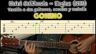 Hotel California - Eagles Acordes y TAB para Guitarra Zurda
