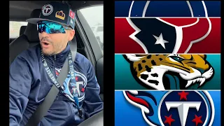 Tennessee Titans GET NO RESPECT! Who Wins the AFC SOUTH? ⚔️ TITANS, JAGUARS, TEXANS, or COLTS?