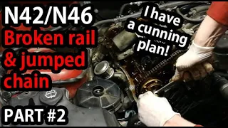 Putting camshaft back in timing - BMW N42/N46 Chain Rail Replacement [PART #2]