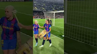 Alexia Putellas Leads The Barcelona Celebrations After A Record-Breaking Clasico 🥁 #shorts