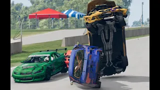 Racing Multi-car Crashes #2 - Beamng