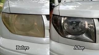 How To Restore Headlights  -  Mitsubishi Pajero Head Light Restoration