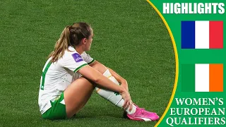 France vs Ireland Republic || HIGHLIGHTS || Women's Euro 2025 Qualifiers