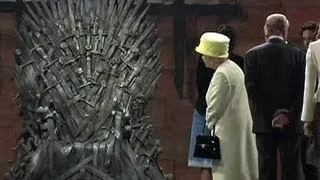 Watch: Queen Elizabeth visits "Game Of Thrones" set