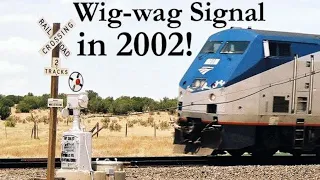 Santa Fe Trail Wig-Wag Signal & Amtrak's Southwest Chief, Delhi, CO, Oct. 2002