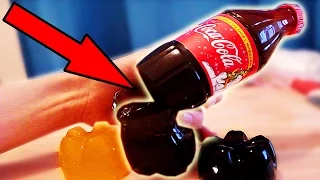 СЛОМАЛ БУТЫЛКУ КАКА КОЛЫ ??! Coca Cola broke ??! + ФАНТА