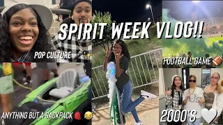 HOMECOMING SPIRIT WEEK VLOG | dressing up, pep rally, football game, & more!