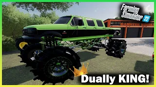 FARM SIMULATOR 22 RP - BUILDING BIGGEST MUD TRUCK EVER! 6 DOOR DUALLY MUD TRUCK!