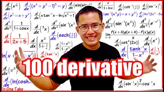 100 derivatives (everything you have to know for your calculus class)