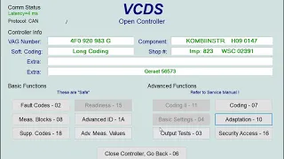 VCDS Service Reset procedure on a 2010 Audi A6