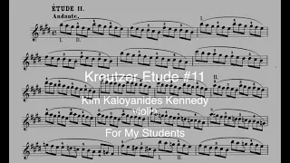 Kreutzer Etude #11 Kim Kaloyanides Kennedy, violin