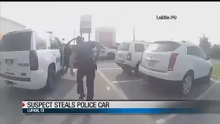 Texas woman slips out of handcuffs and takes off in police SUV