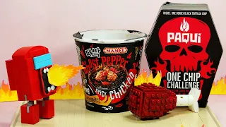 LEGO Spicy Food Challenge 🔥 AMONG US ANIMATION MUKBANG ASMR