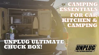 2020 Best Camping Essentials For Car Kitchen/Camping Essentials For Family UNPLUG Ultimate Chuck Box