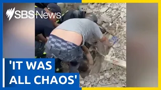 Man rescued from rubble as Russian rockets strike Donetsk apartments | SBS News