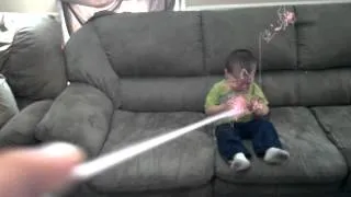 Boy Sprayed With Full Can Of Silly String LMFAO